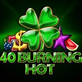 40 Burning Hot slot logo by Amusnet Interactive at Rolldorado Casino40 Burning Hot