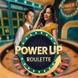 PowerUP Roulette logo by Pragmatic Play at Rolldorado Casino